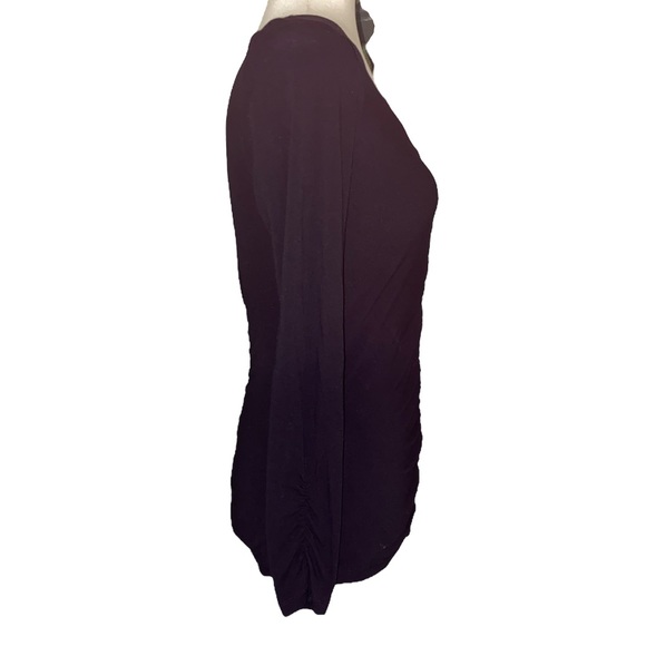 IRIS Setlawke Black Ruched Mesh Back Long Sleeve Top - M - Picture 5 of 13